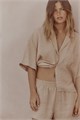 Легкие мини-шорты Zara с высокой талией, эластичным поясом и боковыми карманами 11039498