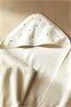 Zara Home Мягкое хлопковое полотенце с капюшоном для малышей с вышивкой звёзд для комфорта и удобства 11039831