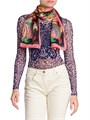 Etro Яркий шелковый платок Tosca с принтом, 100% шелк, размер 114 х 355 см 10042535