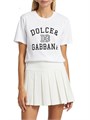 Футболка Dolce &amp, Gabbana с логотипом, из хлопка, с короткими рукавами, свободный крой, производство Италия 11011661