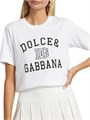 Футболка Dolce &amp, Gabbana с логотипом, из хлопка, с короткими рукавами, свободный крой, производство Италия 11011661