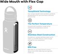 Hydro Flask Бутылка с широкой горловиной и гибкой крышкой, нержавеющая сталь 18/8, сохраняющая температуру до 24 часов 11055463