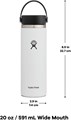 Hydro Flask Бутылка с широкой горловиной и гибкой крышкой, нержавеющая сталь 18/8, сохраняющая температуру до 24 часов 11055463