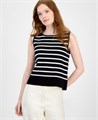 Женский классический безрукавный свитер T Tahari с полосками и лодочным вырезом 11072188