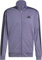 Мужская трековая куртка adidas 3-Stripes из 100% полиэстера с воротником-стойкой и карманами 11044229
