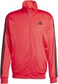 Мужская трековая куртка adidas 3-Stripes из 100% полиэстера с воротником-стойкой и карманами 11044229