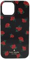 Kate Spade New York Гибкий защитный чехол для iPhone 14 PRO от Kate Spade с узором Ditsy Rose Toss, черный/красный 11097773