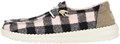 Женские кожаные слипоны Hey Dude Wendy Buffalo Plaid с резиновой подошвой и комфортным дизайном, размер 6 11049770