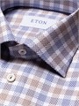 Рубашка классического кроя Eton из хлопка в шотландскую клетку с застежкой на кнопках 11013937