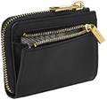 Fossil Женский кожаный мини-кошелек с молнией и полиэстеровым внутренним покрытием, 4 отделения для кредитных карт, задний карман 11093271