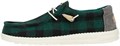 Мужские слипоны Hey Dude Wally Buffalo Plaid Hunter Green, размер 14, комфортная и легкая обувь 11063856