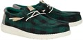 Мужские слипоны Hey Dude Wally Buffalo Plaid Hunter Green, размер 14, комфортная и легкая обувь 11063856