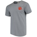 Image One Оригинальная серая футболка Clemson Tigers из мягкого хлопка с коротким рукавом и стильным принтом 10043224