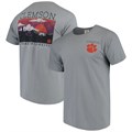 Image One Оригинальная серая футболка Clemson Tigers из мягкого хлопка с коротким рукавом и стильным принтом 10043224
