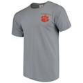 Image One Оригинальная серая футболка Clemson Tigers из мягкого хлопка с коротким рукавом и стильным принтом 10043224