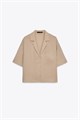 Лёгкая рубашка Zara с коротким рукавом, воротником-лапелем и карманом, размеры XS-XXL 11039476