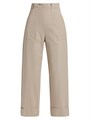 Широкие укороченные хлопковые брюки Palio от Max Mara с поясными петлями и карманами 11027533