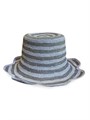 Freya Плетёная шляпа-ведро из мягкой соломы с волнистым краем и полосками, ширина поля 9 см 10041338