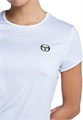 Женская белая футболка Sergio Tacchini с ярким принтом, короткими рукавами и облегающим кроем 10020401