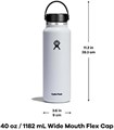 Hydro Flask Изолированная широкая бутылка Trillium из нержавеющей стали на 40 унций с крышкой Flex 11056397
