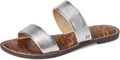 Женские сандалии Sam Edelman Gala из мягкой серебристой кожи с удобной застежкой без шнурков 11058328