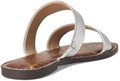 Женские сандалии Sam Edelman Gala Flat, из мягкой серебряной кожи, удобная модель с двумя ремешками 11078099