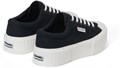 Женские кроссовки Superga 2631 с платформой и полосатым резиновым носком из экзотического хлопка 11062377