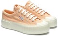 Женские кроссовки Superga 2631 с платформой и полосатым резиновым носком из экзотического хлопка 11062377