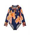 Купальник для девочек от Maaji Kids с высоким воротником и длинными рукавами, реверсивный принт 11040630