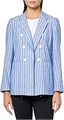 Пиджак Anne Klein для женщин с полоской в стиле двойного ряда пуговиц, 55% лен, 45% вискоза 11098194