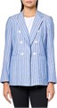 Пиджак Anne Klein для женщин с полоской в стиле двойного ряда пуговиц, 55% лен, 45% вискоза 11098194
