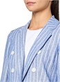 Пиджак Anne Klein для женщин с полоской в стиле двойного ряда пуговиц, 55% лен, 45% вискоза 11098194