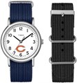 Timex Универсальные 38-мм часы с синим ремешком и логотипом Chicago Bears, водонепроницаемые до 30 метров 11087869