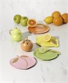 Kate Spade New York Набор из 4 закусочных тарелок Tutti Fruity, в форме овощей, фарфоровые, безопасные для посудомоечной машины и микроволновки 11073622