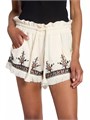 Шорты с вышивкой и бахромой от Isabel Marant, резинка на талии, боковые карманы 10042284