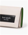 Kate Spade New York Кожаный тройной бумажник из гладкой кожи с яркой этикеткой – удобный и стильный 11050021