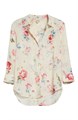 Рубашка L',Agence с цветочным принтом на пуговицах, из мягкой вискозы, с рукавами три четверти и асимметричным подолом 10041279