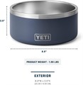 Yeti Миска из нержавеющей стали для собак Boomer 8, нескользящая, объем 64 унции 11044415