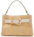 Anne Klein Соломенная объёмная сумка через плечо с фигурной пряжкой и съемным ремнем для удобства 11097176