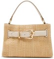 Anne Klein Соломенная объёмная сумка через плечо с фигурной пряжкой и съемным ремнем для удобства 11097176