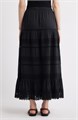 Макси-юбка Treasure &amp, Bond из вискозы и хлопка с кружевными вставками, эластичным поясом и карманами 10045491