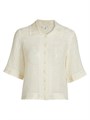 Блузка с короткими рукавами и пуговицами от Frame, 60% хлопок, 40% акрил 11009697