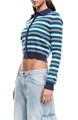 Lioness Кардиган Awakening в стиле полосатого поло с укороченной длиной, длинными рукавами и застежкой на пуговицах 10044729