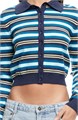 Lioness Кардиган Awakening в стиле полосатого поло с укороченной длиной, длинными рукавами и застежкой на пуговицах 10044729