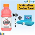 Спортивный напиток Gatorade Zero со вкусом арбуза, 18 бутылок по 355 мл, без сахара, с электролитами и полотенцем 11055579