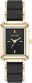 Anne Klein Женские водостойкие часы с черным силиконовым ремешком и золотистыми элементами, водозащита до 30 метров 11041367
