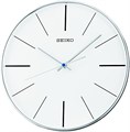 Seiko Настенные кварцевые часы QXA634ALH, серебристый корпус, бесшумный механизм, работают от батарейки AA 11087728