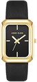 Anne Klein Женские часы с ремешком из веганской кожи, черным циферблатом, золотыми стрелками и маркировкой 11061556