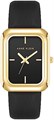Anne Klein Женские часы с ремешком из веганской кожи, черным циферблатом, золотыми стрелками и маркировкой 11061556
