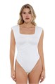 Боди из шейпвера с квадратным вырезом и мягкими плечами для коррекции фигуры, Popilush 10045065